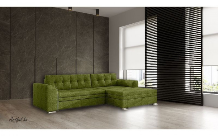 Alana modern sarokülő szövetből - Zöld kanapék